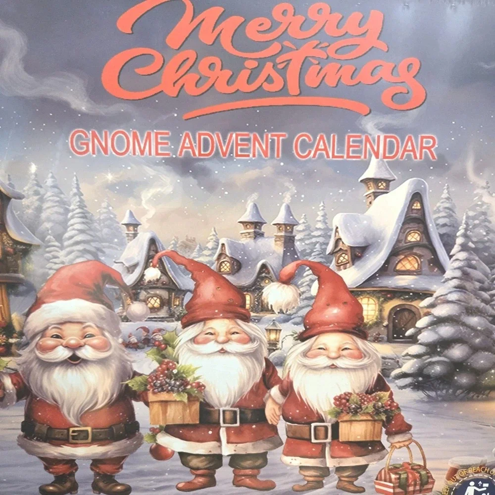 Christmas Advent Calendar 24pcs Merry Christmas Collectible Gnomes See Below
